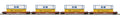 MTH MTH2092433 O 4-Car Husky Stack Set BNSF