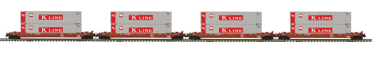 MTH MTH2092434 O 4-Car Husky Stack Set KCS