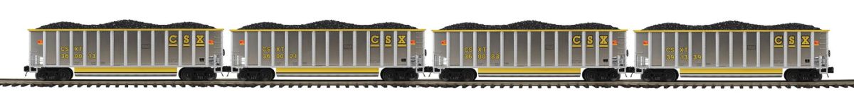 MTH MTH2092441 O Coalporter Hopper 4pk CSX
