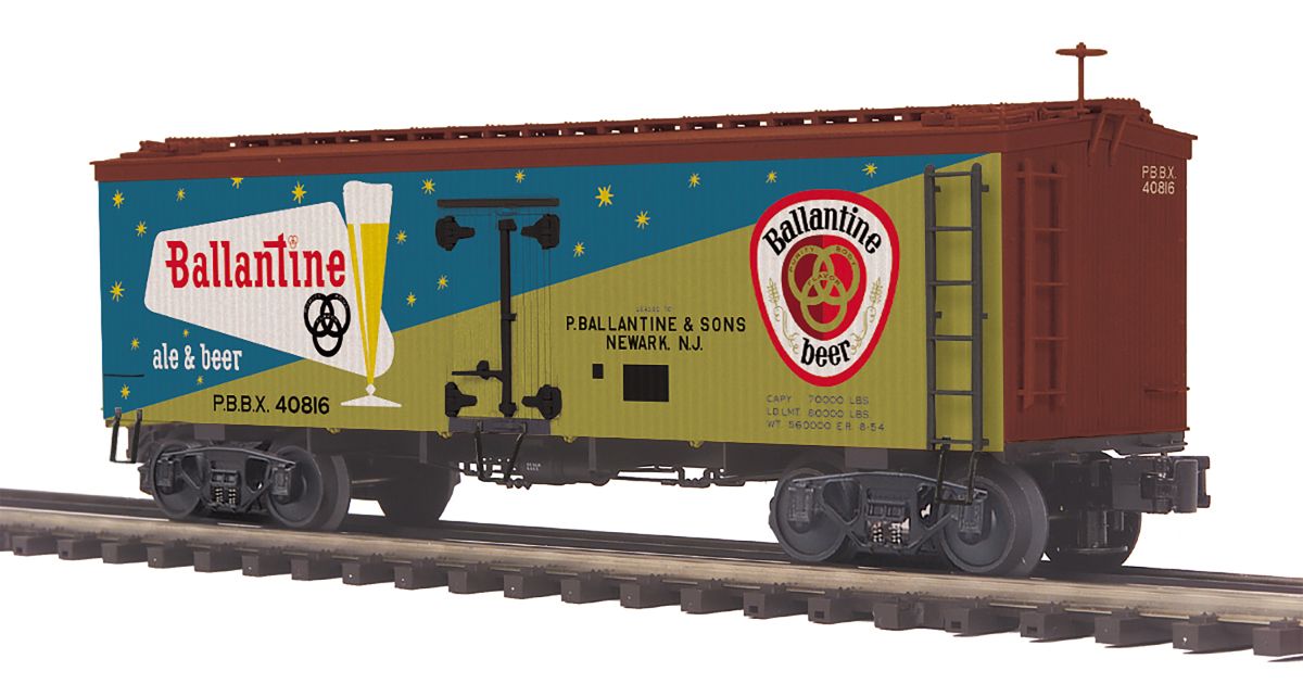 MTH MTH2094656 O 36 Woodside Reefer Ballantine Beer