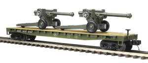 MTH MTH2095347 O US Army Flatcar w/105mm Howitzers #609042