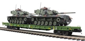 MTH MTH2095469 O 60 Flatcar w/(2) M60 Tanks