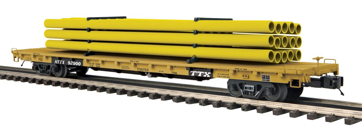 MTH MTH2095558 O 60 Flatcar w/Pipe Load TTX