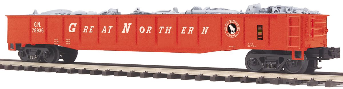MTH MTH2095599 O Gondola w/Junk Load GN