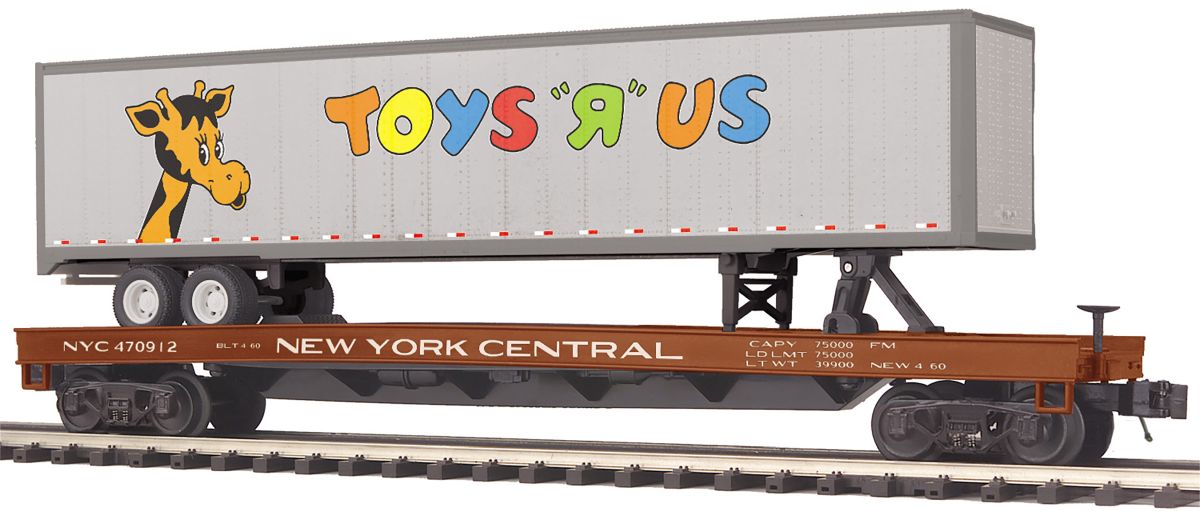 MTH MTH2095643 O Flatcar w/48 Trailer NYC