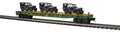 MTH MTH2095672 O US Army Flatcar w/(3) Willys Jeeps/Olive