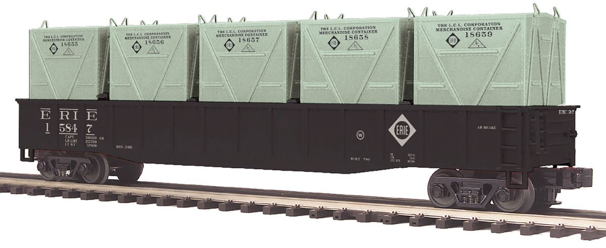 MTH MTH2095676 O Gondola w/LNL Containers Erie