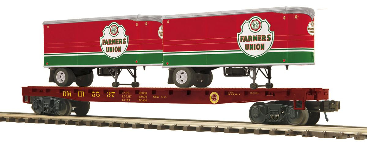 MTH MTH2095714  O Flatcar w/Pup Trailers DM&IR
