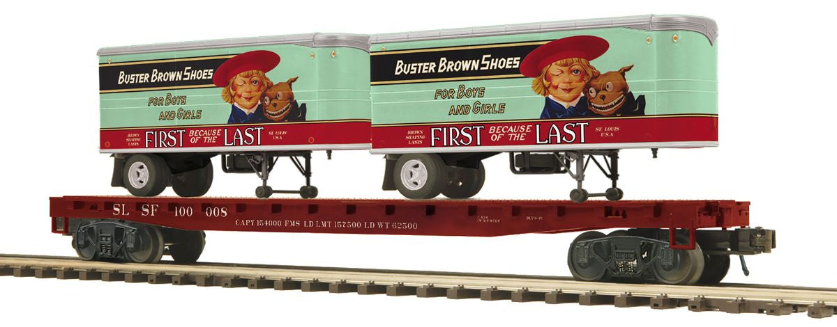 MTH MTH2095716 O Flatcar w/Pup Trailers Frisco