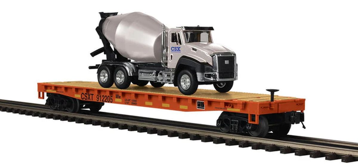 MTH MTH2095837 O CSX Flat Car w/Cement Truck