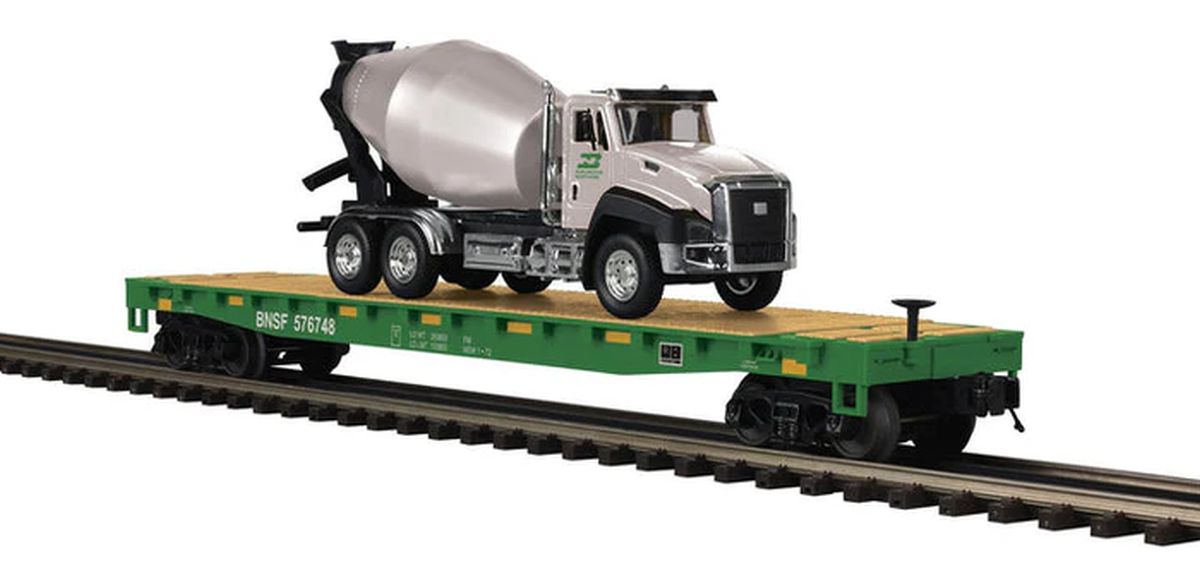 MTH MTH2095845 O BNSF Flat Car w/Cement Truck