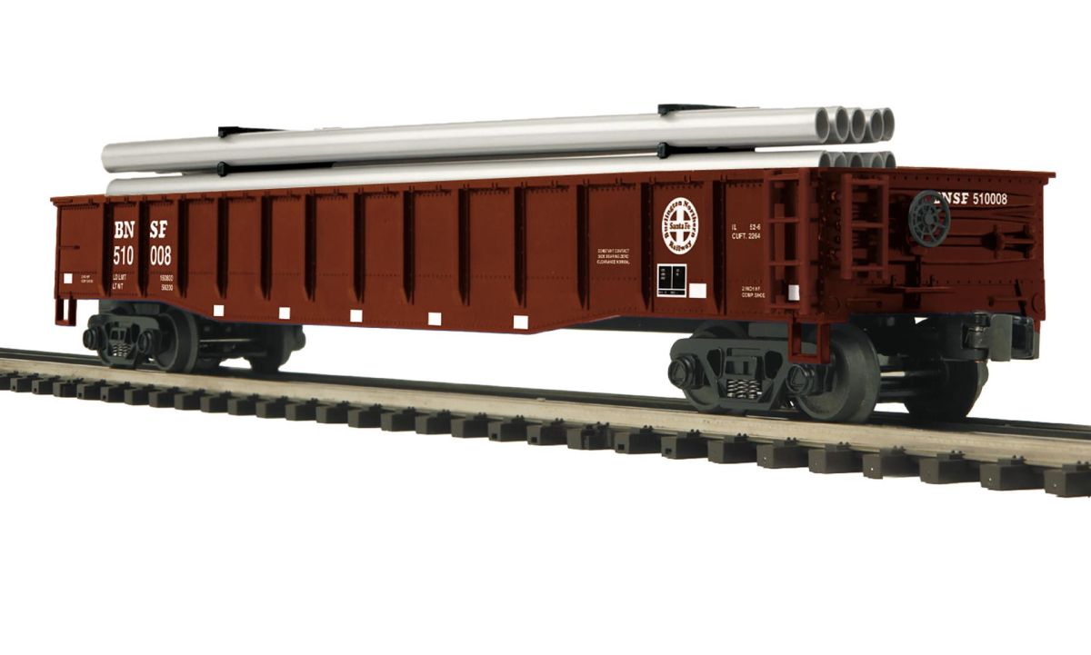 MTH 2095871 O BNSF Gondola w/Pipe Load  NEW - call for discount pricing!