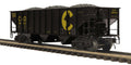 MTH MTH2096842 O Chessie 70-Ton 3-Bay Hopper Car