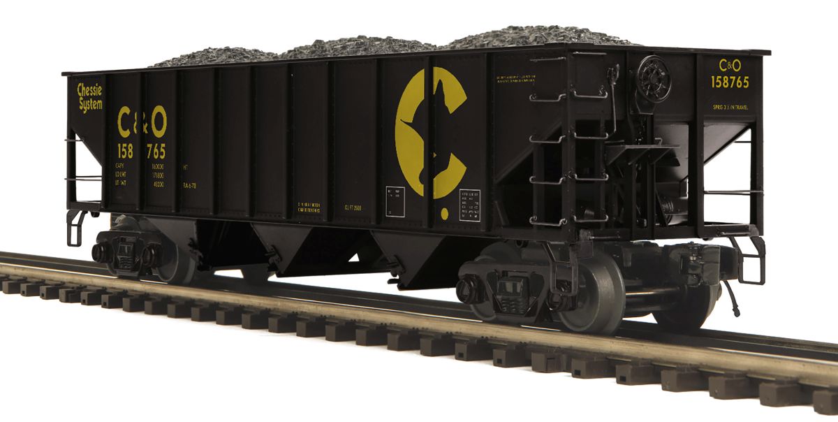 MTH MTH2096842 O Chessie 70-Ton 3-Bay Hopper Car