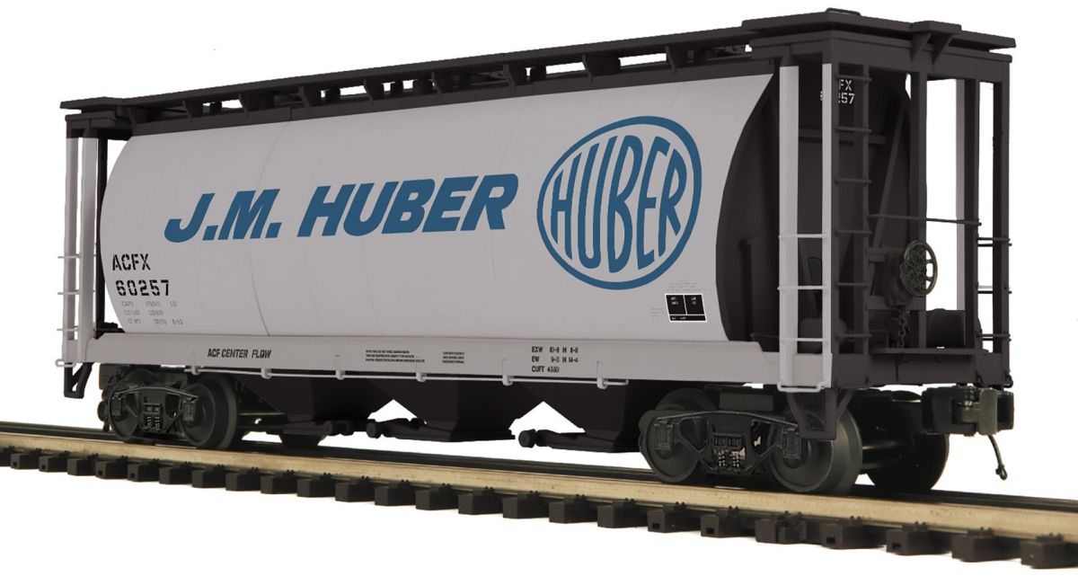 MTH MTH2096873 O J.M. Huber 3-Bay Cylindrical Hopper Car