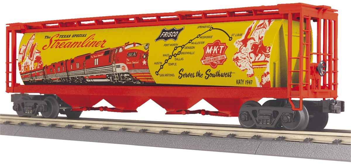 MTH 3075778 O Katy 4-Bay Cylindrical Hopper Car  NEW - call for discount pricing!