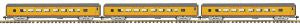 MTH MTH7065039 G UP 3pk Streamlined Psg.Cars