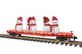 MTH MTH7076076 G Christmas Flatcar w/Snowmen & LEDs red