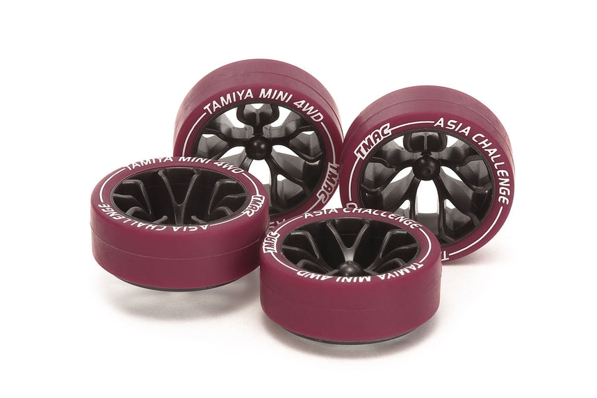 TAMIYA 95708 JR Small Dia. Low Friction Low-Profile Tires & Carbon Y-Spok  NEW - call for discount pricing!