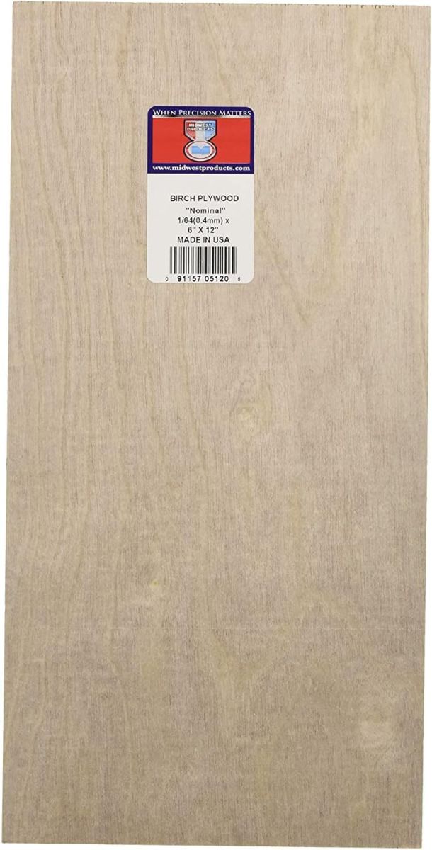 Midwest Products MID5120 Plywood 1/64 x 6 x 12