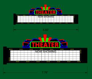 Miller Engineering   MIE1181 Theater Sign (Lg)