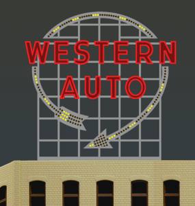 Miller Engineering   MIE2481 Western Auto Sign