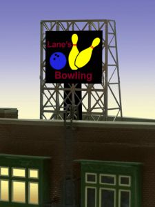 Miller Engineering   MIE338955 Bowling Rooftop Sign (N/Z)