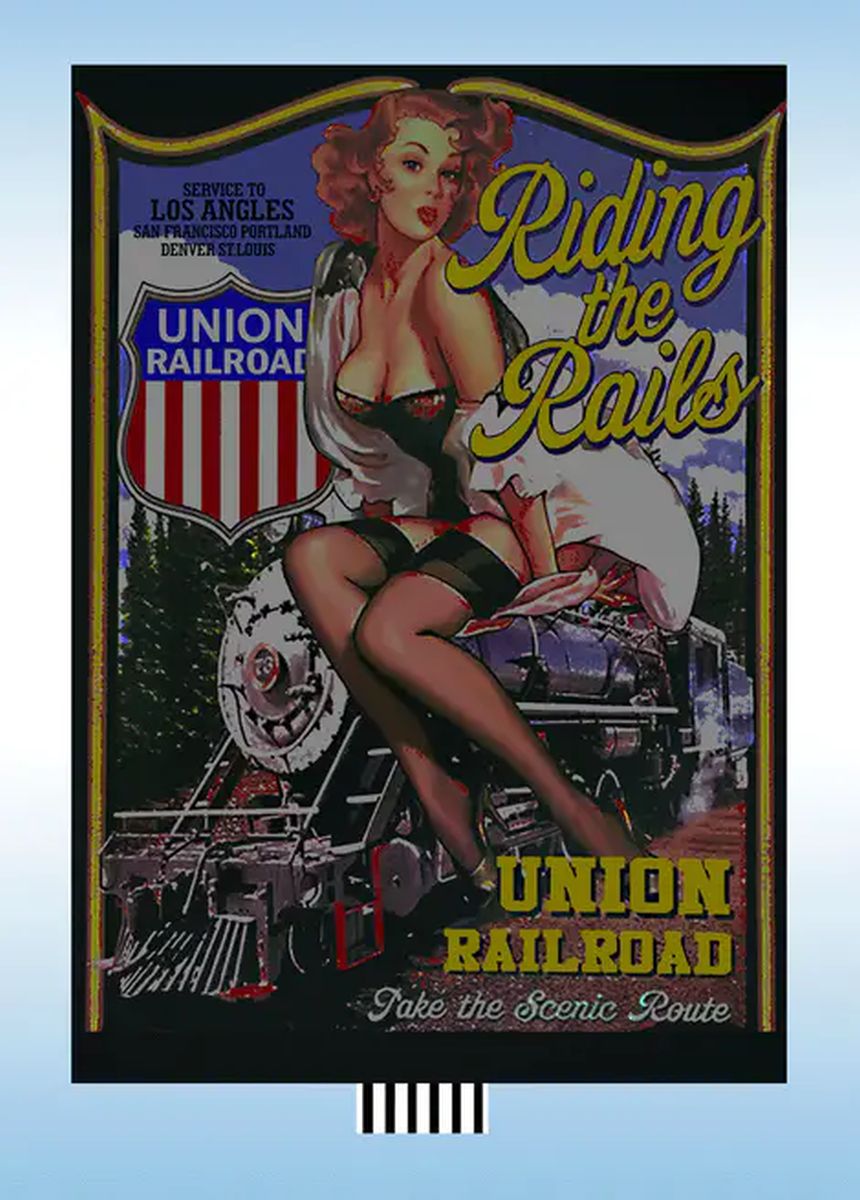 Miller Engineering   MIE447502 Riding the Rails Billboard (Sm)