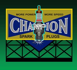 Miller Engineering   MIE5071 Champ Spark Sign (Lg)