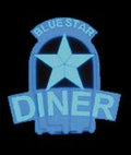 Miller Engineering   MIE5582 Blue Star Diner Sign (Sm)