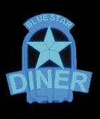 Miller Engineering   MIE5582 Blue Star Diner Sign (Sm)