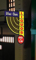 Miller Engineering   MIE69821L Liquor Sign (Fan Sm Left)