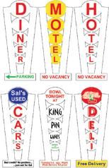 Miller Engineering   MIE7282 Vertical Multi Graphic Sign