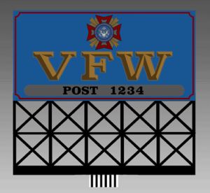 Miller Engineering   MIE881251 VFW Sign (Lg)