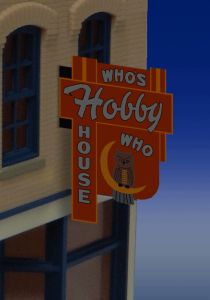 Miller Engineering   MIE881451 Whos Hobby House Verticle Sign (Lg)