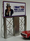 Miller Engineering   MIE882151 Uncle Sam Roadside Billboard Sign (HO/O)