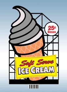 Miller Engineering   MIE883001 Ice Cream Billboard (Lg)