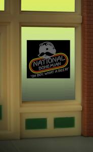 Miller Engineering   MIE8845 Natty Boh Window Sign