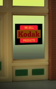 Miller Engineering   MIE8875 Kodak Window Sign