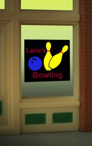 Miller Engineering   MIE8955 Bowling Window Sign