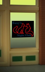 Miller Engineering   MIE9010 Foxys Window Sign (HO/O)