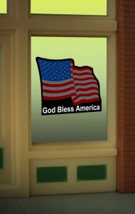 Miller Engineering   MIE9095 Flag Window Sign