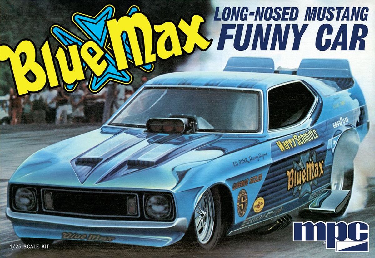 MPC Model 930  Blue Max Long Nose Mustang Funny Car Skill 2