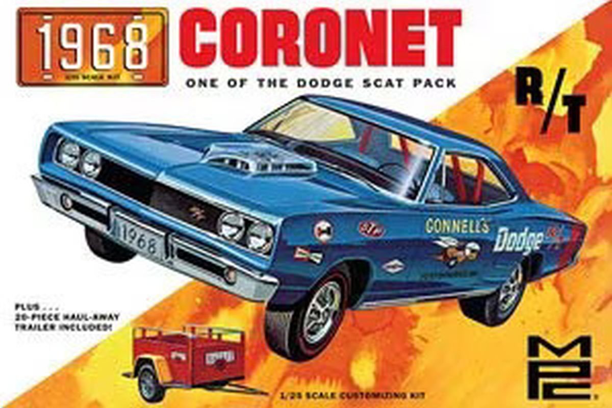 MPC Model 975  1968 Dodge Coronet Hardtop w/Trailer