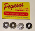 Pegasus Model 1095 DISC BRAKE & CALIPER (4) 23 CHROME