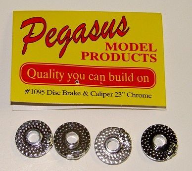 Pegasus Model 1095 DISC BRAKE & CALIPER (4) 23 CHROME