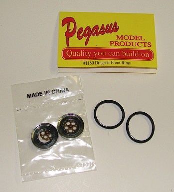 Pegasus Model 1160 DRAGSTER FRONT RIM W/TIRES