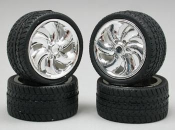 Pegasus Model 1218 CYCLONES RIMS W/TIRES CHROME