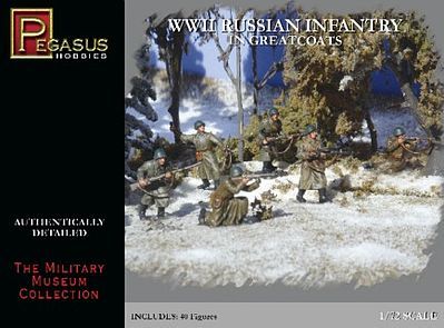 Pegasus Model 7271 WWII Russian Infantry in Greatcoats