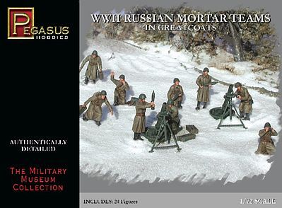 Pegasus Model 7273 WWII Russian Mortar Teams in Greatcoats